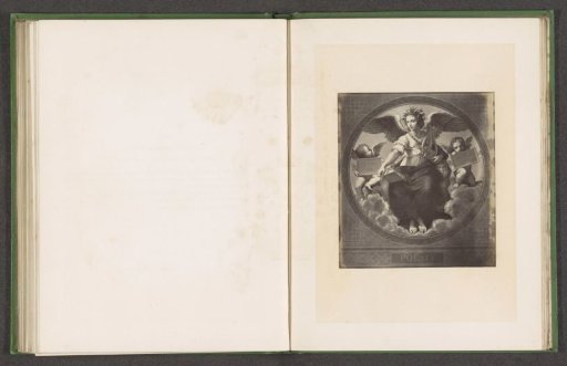 Photographic reproduction of a print of the allegory of poetry in the Stanza della Segnatura by Raphael