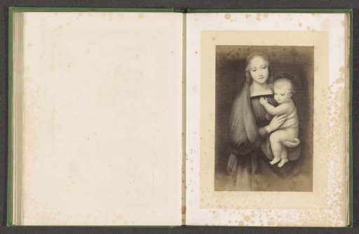 Photographic reproduction of a print by E.E. Schäffer of the Madonna dell Granduca by Raphael