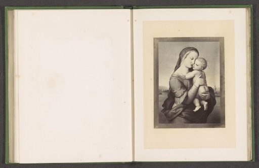 Photographic reproduction of a print by B. Desnoyers of the Madonna of the Casa Tempi by Raphael