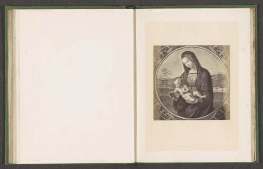 Photographic reproduction of a print by Samuel Amsler of the Madonna Conestabile by Raphael