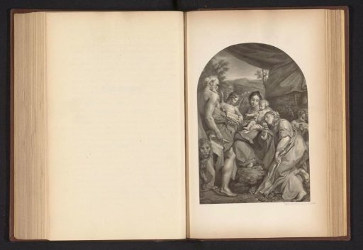 Photographic reproduction of a print after the painting Madonna of Saint Jerome