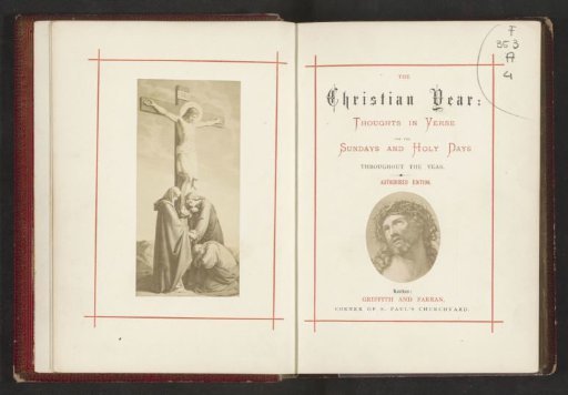 Photographic reproduction of a print depicting the head of Christ with the crown of thorns