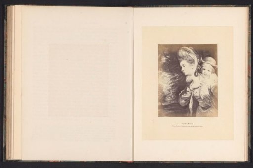 Photographic reproduction of a portrait of Mrs Stephen Payne-Gallwey and her son Charles by Joshua Reynolds