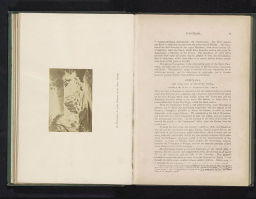 Photographic reproduction of a drawing of a waterfall in the Parima River