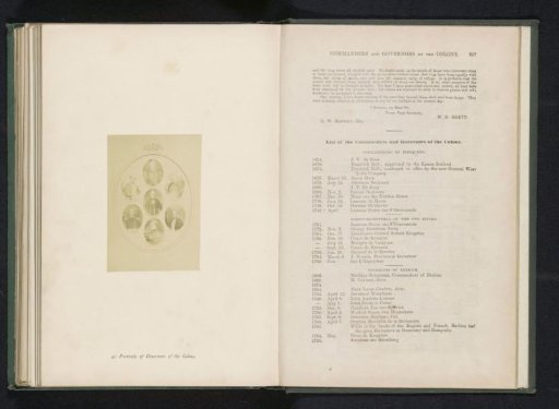 Photographic reproduction of portraits of seven British governors in Guyana