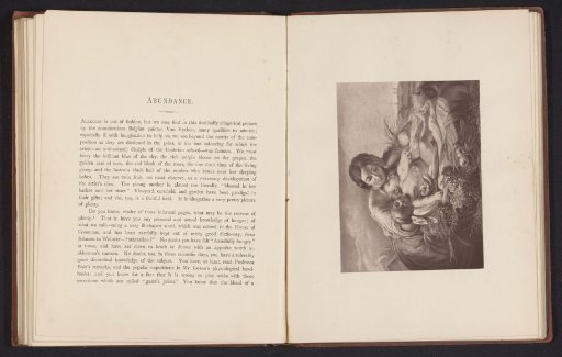 Photographic reproduction of a print after a painting depicting a mother with two sleeping children