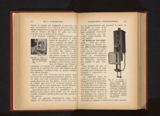 Lamp for making, presumably, heliogravures