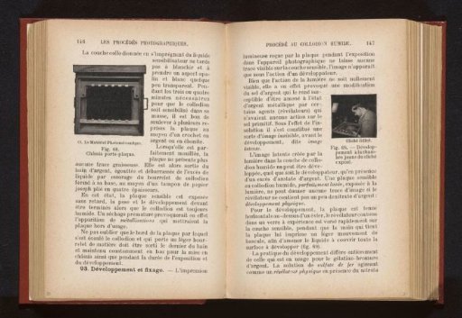 Man developing a lighted glass negative