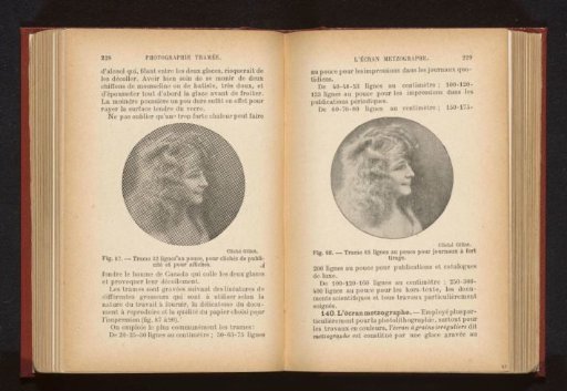 Portrait of an unknown woman in a coarse screen of 65 lines per inch