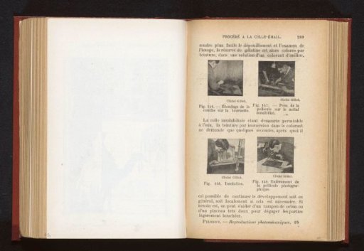 Man making a photomechanical print in four steps