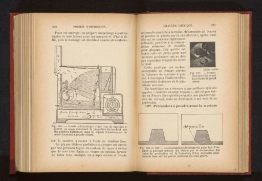 Man applying a protective layer to a plate for a photomechanical print