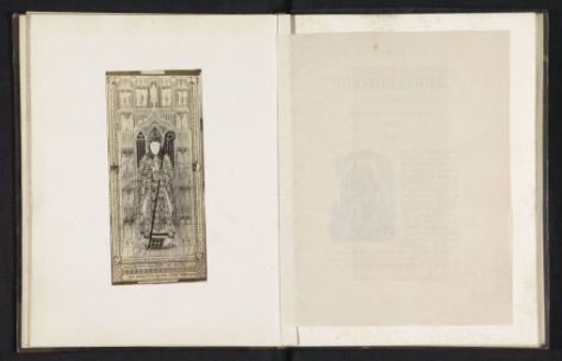 Photographic Reproduction of a Stamp Based on a Tombstone of Guillaume IV d'Auvillars in the Abbey of Bec