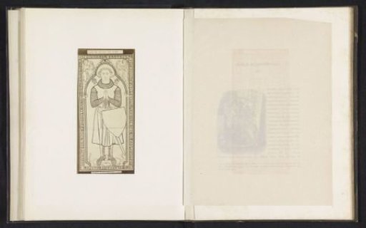 Photographic Reproduction of a Stamp Based on a Tombstone of Charles de Boscherville in a Church in Neuville-sur-Authou