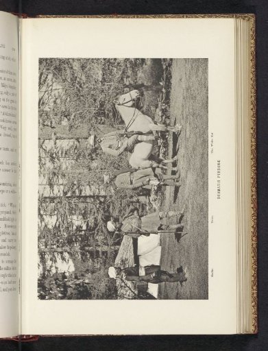 Frederick Saint John Gore on a Mule and Three Donkey Drivers, India