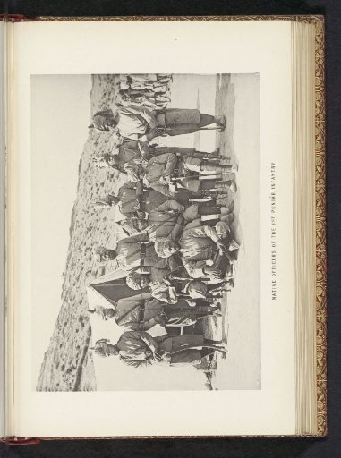 Group portrait of officers of the 1st Punjab Infantry Army at Biland Khel, Khyber Pakhtunkhwa, Pakistan