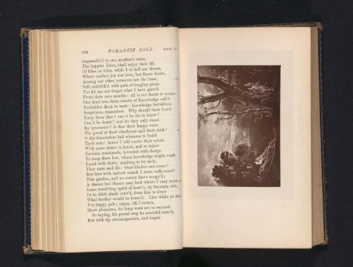 Photographic reproduction of a print depicting Satan viewing Adam and Eve