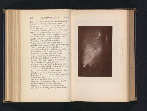 Photographic reproduction of a print depicting God creating light