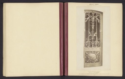 Metal door for a chapel at the Cimetière monumental in Rouen
