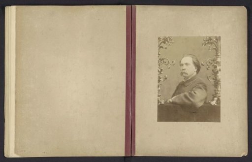 Portrait of Ferdinand Marrou, seated between two candlesticks