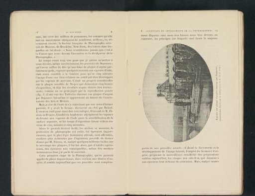 Reproduction of a photograph of a view of the Palais des Tuileries in Paris by Daguerre