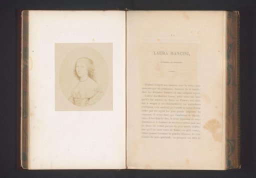 Photographic reproduction of a portrait of Laura Mancini