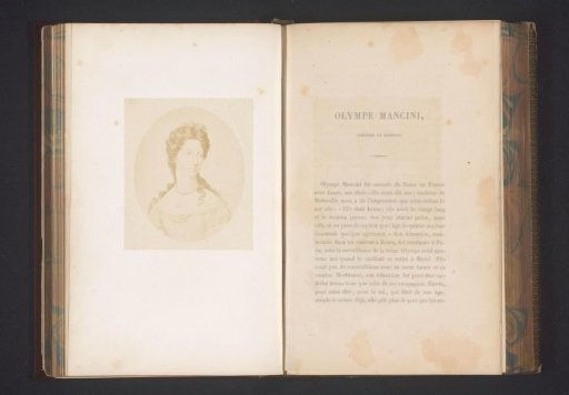 Photographic reproduction of a portrait of Olympia Mancini
