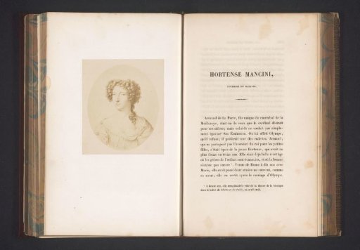 Photographic reproduction of a portrait of Hortense Mancini