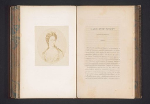 Photographic reproduction of a portrait of Marie Anne Mancini