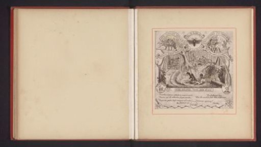 Photographic reproduction of a drawing by Thomas Mervyn Bouchier Marshall, depicting hunters on horseback and hunting dogs with a kill, surrounded by symbols of death