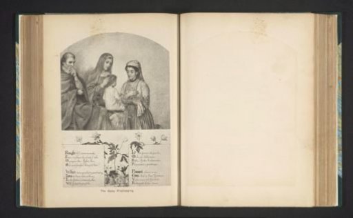 Photographic reproduction of a print depicting a Roma woman prophesying the future of Christ