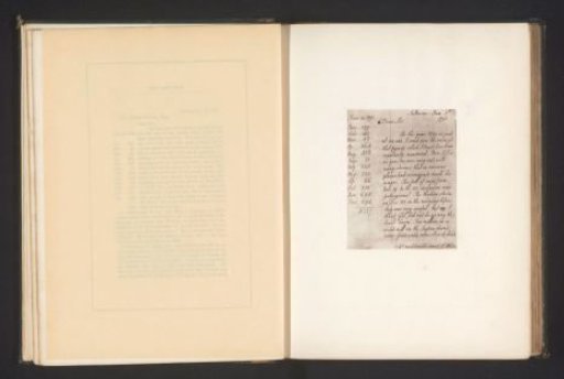 Photographic Reproduction of a Letter from Gilbert White to Thomas Baker, January 1, 1791