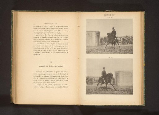 Two Men on Horses in Gallop