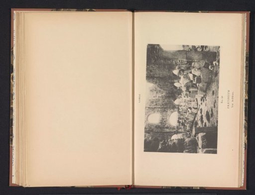 Interior of the ruins of a Roman gateway at Lambaesis in Algeria