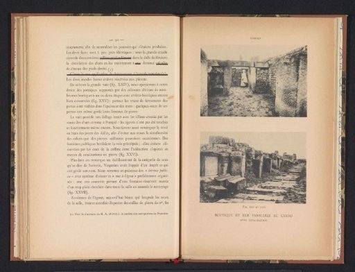 View of the Roman ruins of a shop and a path in Timgad