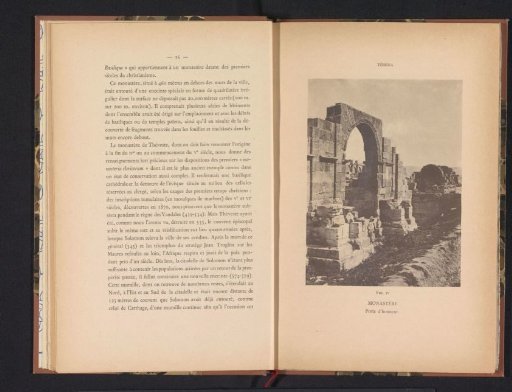 View of the ruins of a Roman monastery in Tébessa
