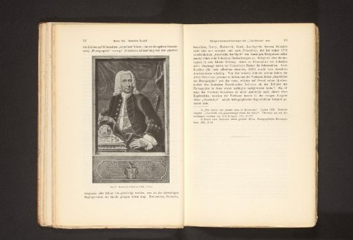 Photographic reproduction of a painting depicting a portrait of Johann Heinrich Schulze