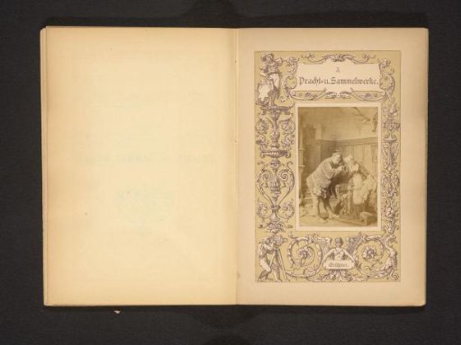 Photographic Reproduction of a Painting by Eduard von Grützner Depicting a Man and a Woman
