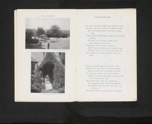 View of a river and an unknown woman in front of a house