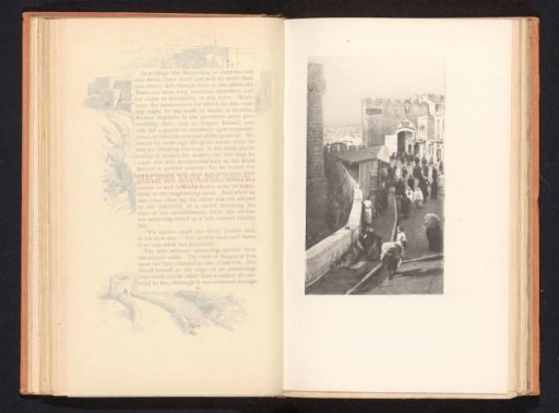 View of a street within the city walls of Jerusalem and the Jaffa Gate