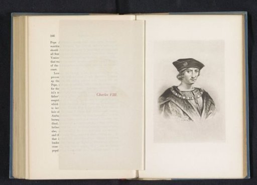 Photographic reproduction of a drawing depicting a portrait of King Charles VIII of France