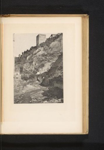 View of the Darro and the Torre de Comares of the Alhambra in Granada