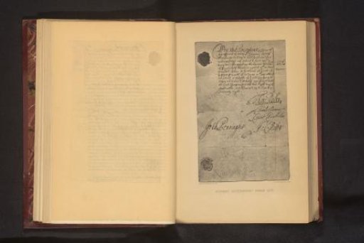 Photo reproduction of a letter depicting a trade agreement