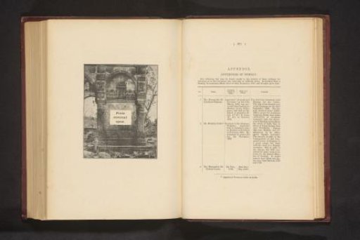 Ornamented wall with the text Finis coronat opus