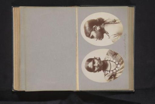 Two portraits of an unknown woman with a nose ring from Madras