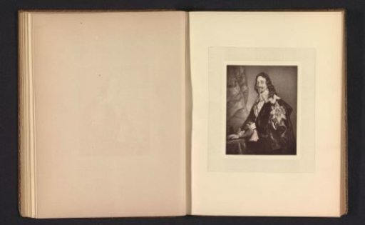 Photographic reproduction of an engraving after a portrait of Charles I of England by Anthony van Dyck