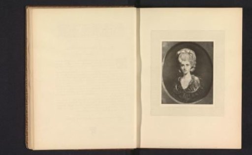 Photographic reproduction of a print after a portrait of a woman by Joshua Reynolds