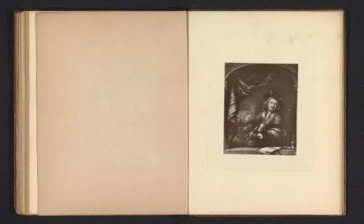 Photographic reproduction of a print after a self-portrait with a violin by Gerard Dou