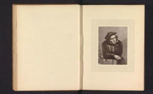 Photographic reproduction of a print after a painting of a man with a pipe by G.A. Fitzgerald