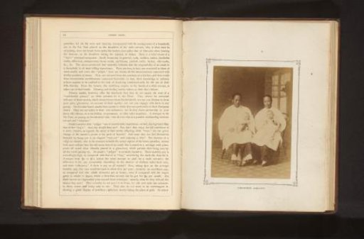 Portrait of two unknown Chinese wet nurses with babies on their laps