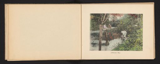 Three people in a river, presumably near Kyoto